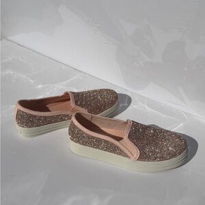 Skechers Glitter Slip-On Mules - Blush Sparkle